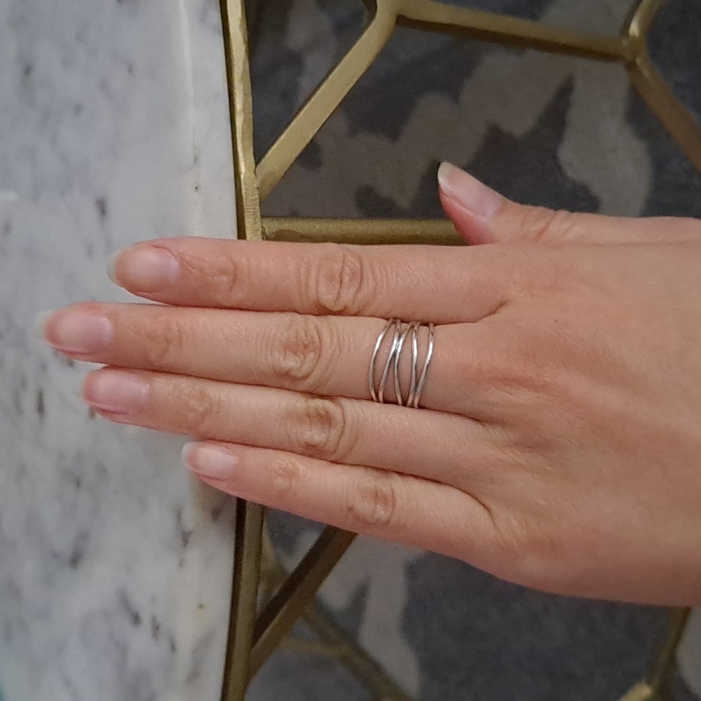 Authentic Tiffany & Co. Elsa Peretti Five Row Wave ring - Picture 8 of 16